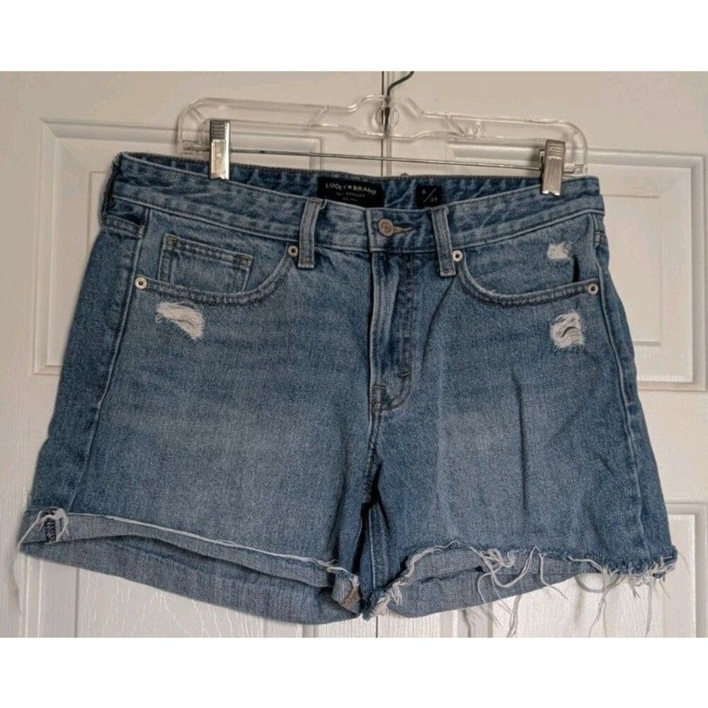 Lucky Brand Women's Blue Denim Jean Shorts, Size 8 /29 Y2k
